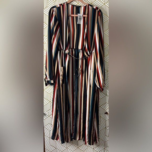 torrid Tops - Torrid stripe tie front kimono 1X